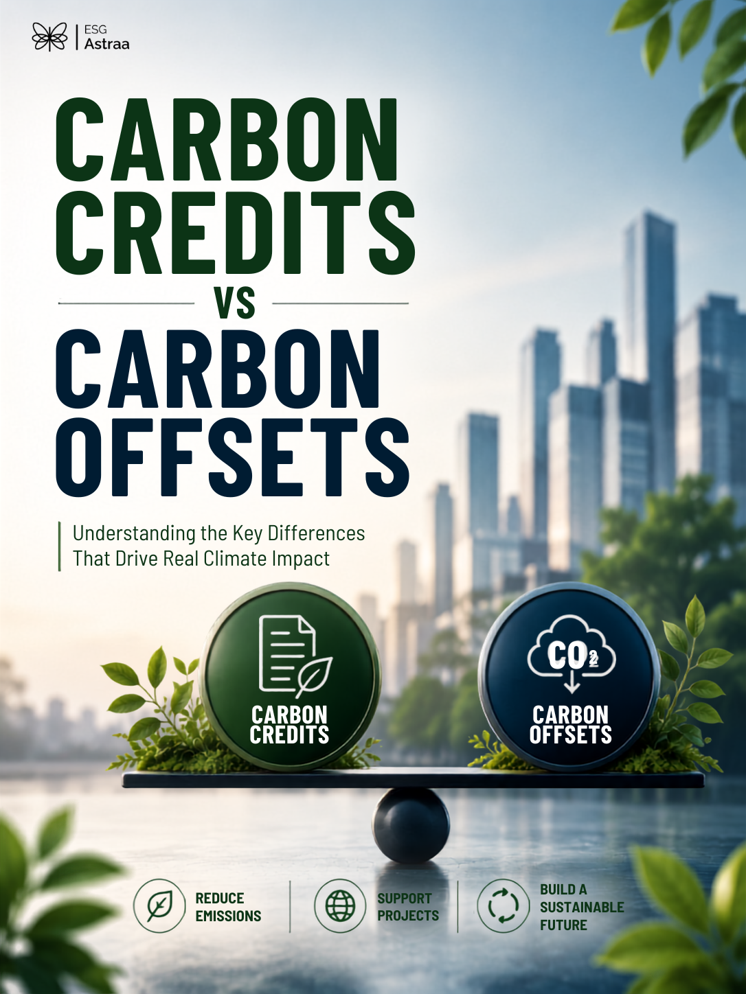 Carbon credits versus offsets comparison